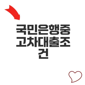 국민은행중고차은행대출조건과 신청팁 알아보기